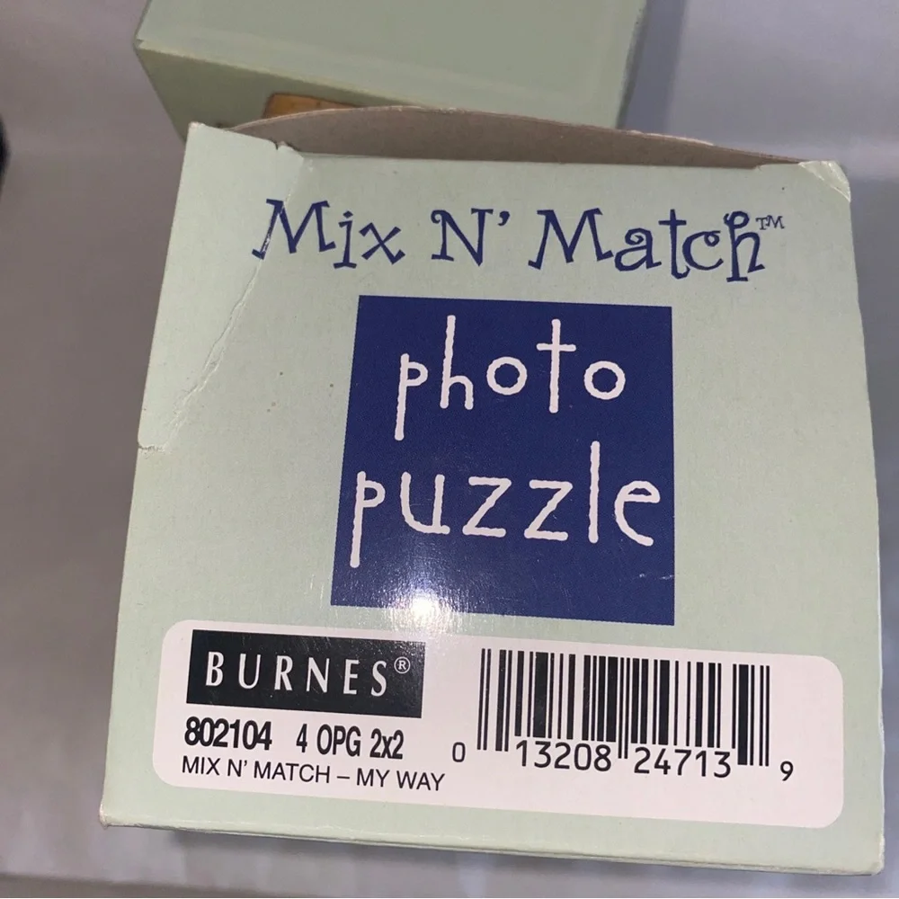 BURNES Mix ‘N Match Photo Puzzle Frame “My Way” Vintage 2000